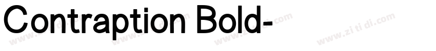 Contraption Bold字体转换